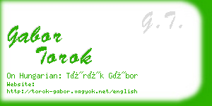 gabor torok business card